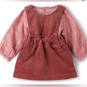 Chloe Toddler Paisley Peasant Blouse & Corduroy Pinafore Set 18M